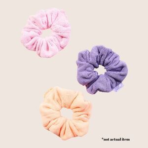 🧖‍♀️ ANTHRO YES STUDIO WHAT BAD HAIR DAY TERRY CLOTH TOWELING SCRUNCHIES x3 NWT